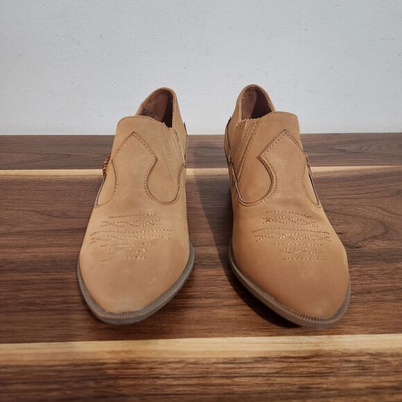 Sam Edelman Circus Hermosa Fringe Brown Ankle Boots Bootie 8.5 Western Saddle - Picture 4 of 11